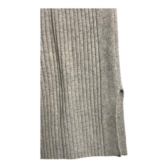 Ralph Lauren Ribbed Knit Midi Skirt Gray Sweater Fall Winter Casual Wool M L - Picture 2 of 8
